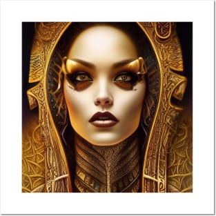 Ancient Egyptian Goddess in Gold Posters and Art